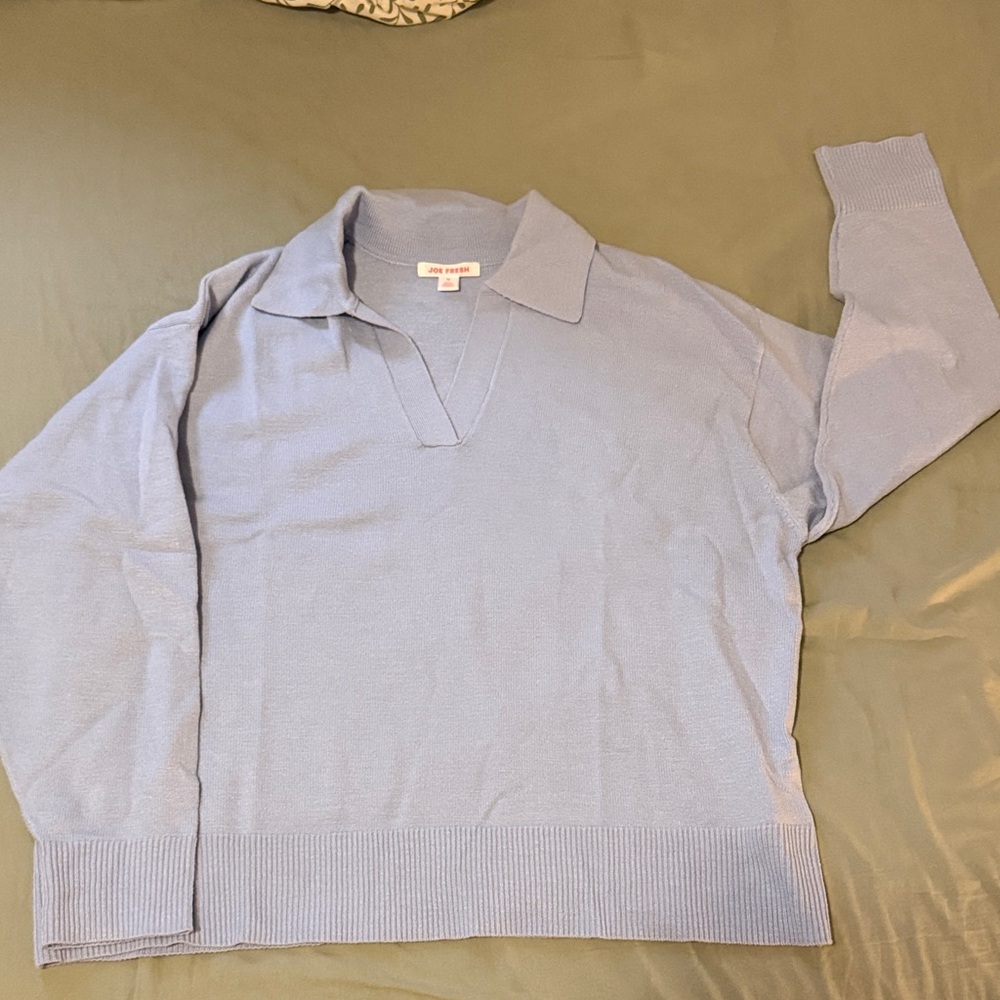 Joe Fresh Light Blue Collared Sweater